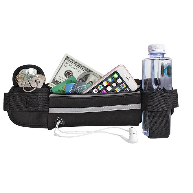 Riñonera deportiva Premium con Porta botella, celular y más